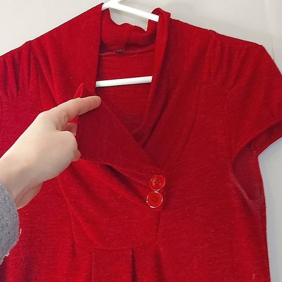 Red Papillon Sweater Dress - Picture 3 of 9